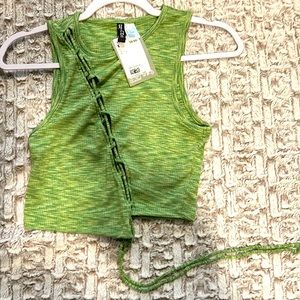H&M green crop top